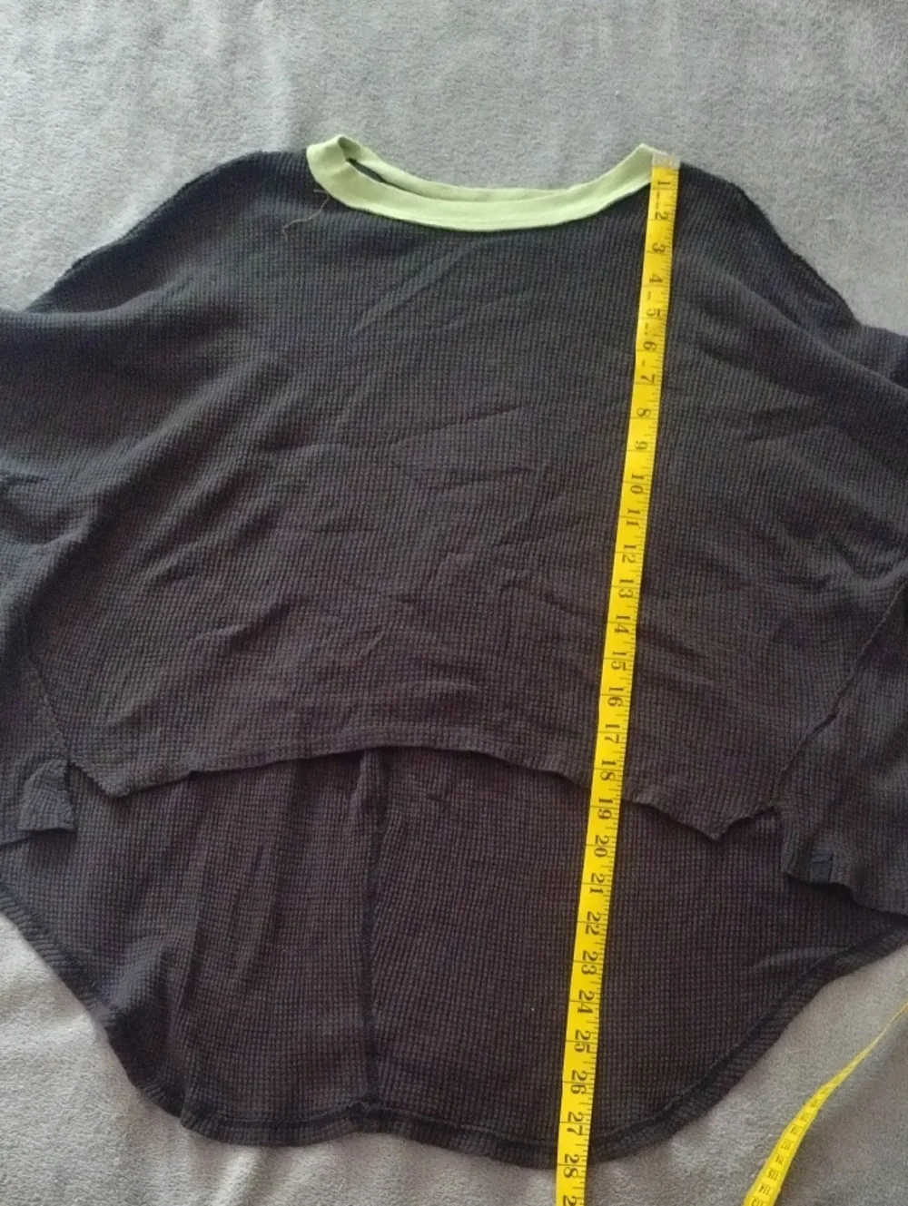 free people We The Free jayson ringer  black long sleeve Thermal tee sz M